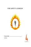 image of fire safety kit cover - has illustration of flame.